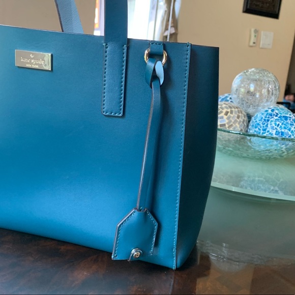 Kate Spade Teal Tote - Picture 7 of 9